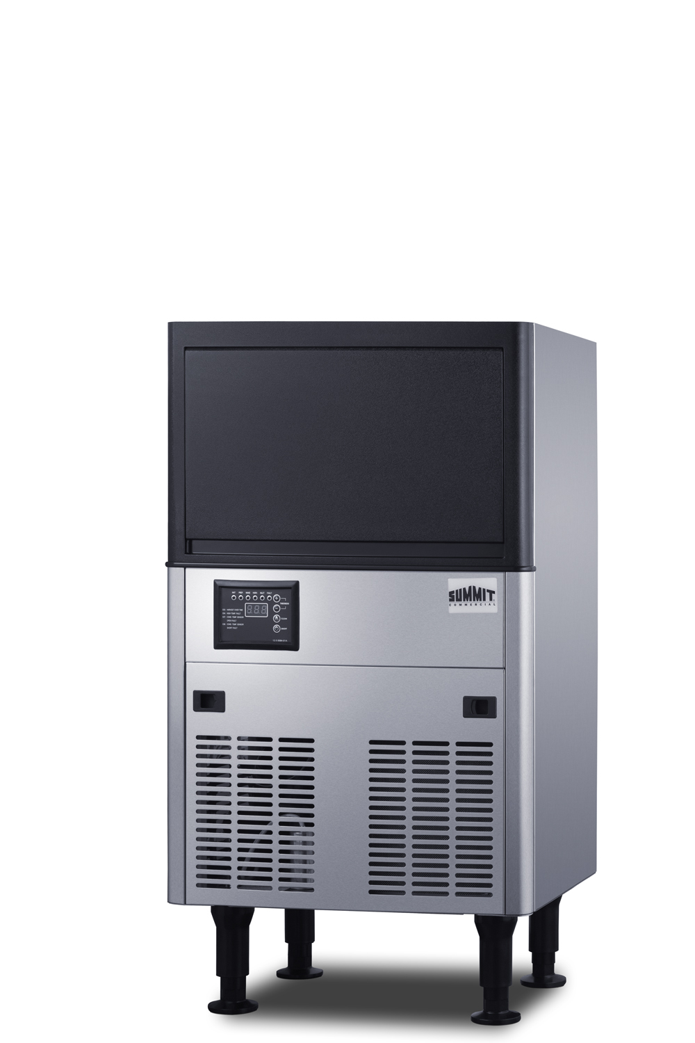 ENERGY STAR certified commercial ice machine with 120 lb. clear cube production